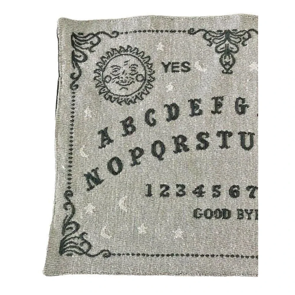 Halloween Tapestry Placemats Set of 4 Ouija Board Planchette Gray 13x18 Spooky